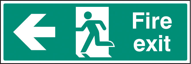 Fire exit arrow left
