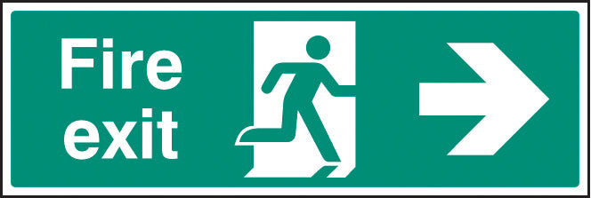 Fire exit arrow right
