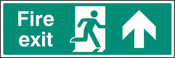 Fire exit arrow straight on