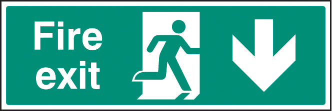 Fire exit arrow down