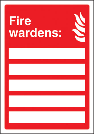 Your fire wardens are (space for 5) adapt-a-sign 215x310mm
