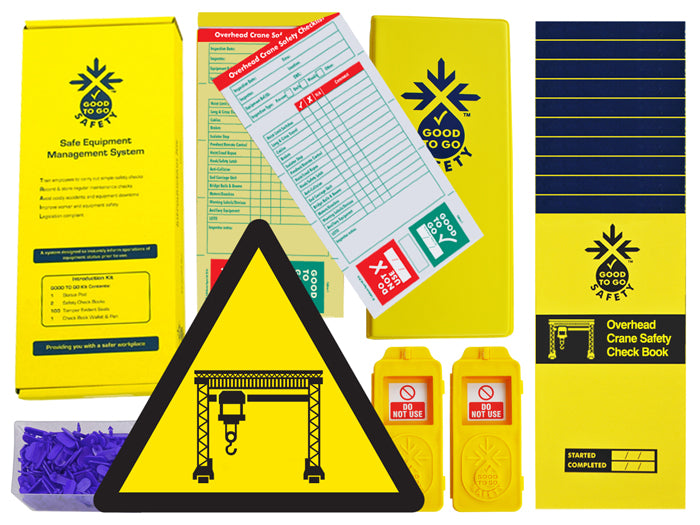 Good To Go Safety Overhead Crane Daily Kit (2 tags, 300 seals, 11 check books & 1 wallet with pen)