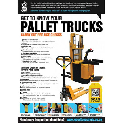 GTG Pallet Truck Inspection poster 420x594mm synthetic paper