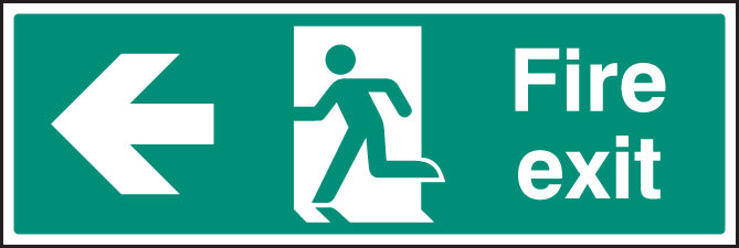 Fire exit left arrow
