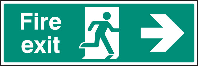 Fire exit right arrow