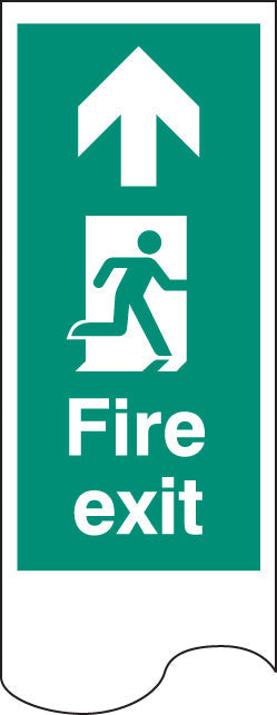 Door plate (white aluminium) - fire exit right
