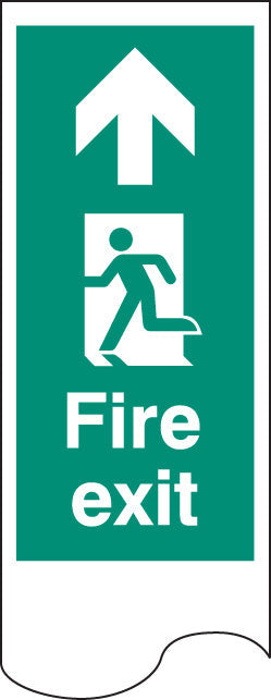 Door plate (white aluminium) - fire exit left