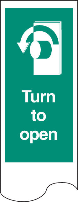 Door plate (white aluminium) - turn to open left