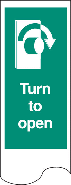 Door plate (white aluminium) - turn to open right