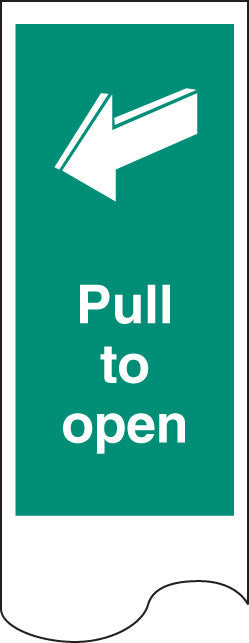 Door plate (white aluminium) - pull to open