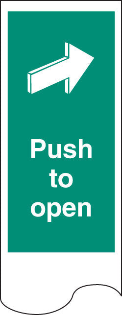 Door plate (white aluminium) - push to open