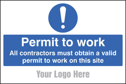 Permit to work, site saver sign 600x400mm