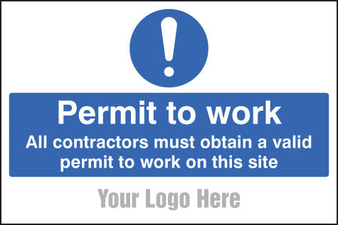 Permit to work, site saver sign 600x400mm