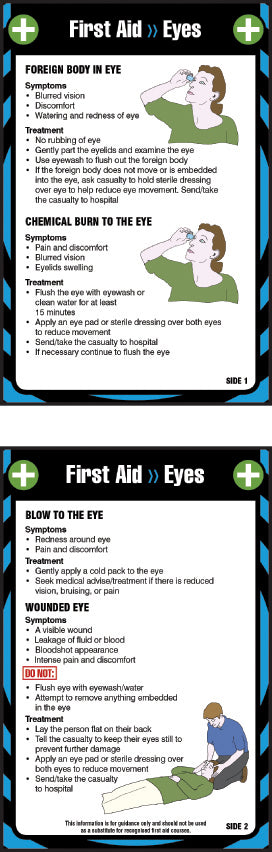 First aid eyes 80x120mm pocket guide