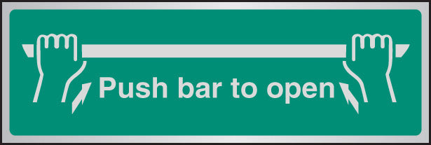Push bar to open aluminium 300x100mm