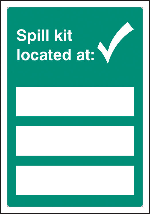 Spill kit located at adapt-a-sign 215x310mm