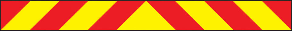 Vehicle hazard panel 1400 x 140mm reflective magnetic