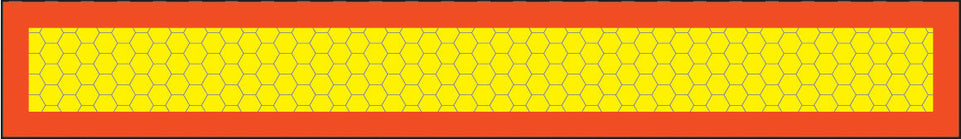 ECE70 Vehicle marking plate 1200x200mm boxed