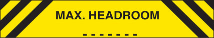 Max headroom 1200x150mm reflective aluminium
