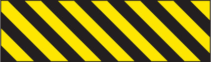 Hazard marker 600x150mm reflective aluminium right hand