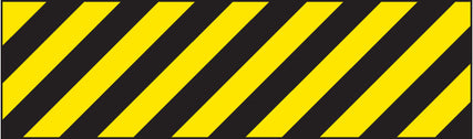 Hazard marker 600x150mm reflective aluminium left hand
