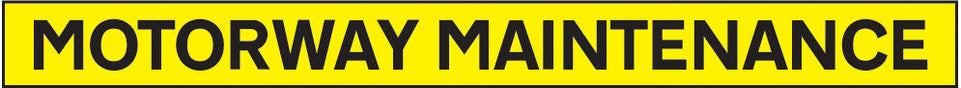 Motorway maintenance - 1300x100mm reflective magnetic