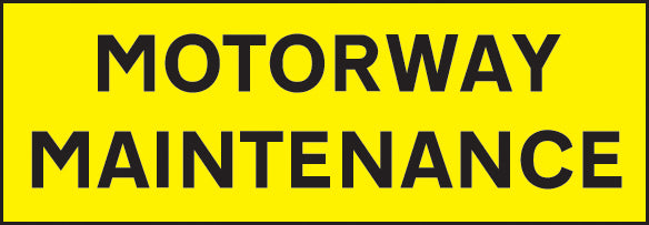 Motorway Maintenance 800x275mm reflective magnetic