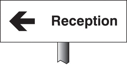 Reception left verge sign 450x150mm (post 800mm)