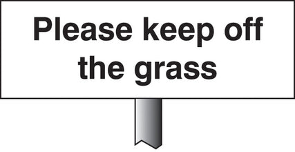 Please keep off the grass verge sign 450x150mm (post 800mm)