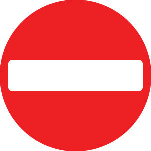 No entry class RA1 600mm dia