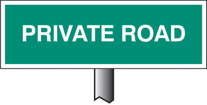 Verge sign - Private Road 450x150mm (post 800mm)