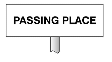 Verge sign - Passing place 450x150mm (post 800mm)