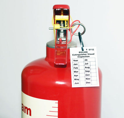 Extinguisher visual inspection tag 50x80mm (pack of 10)