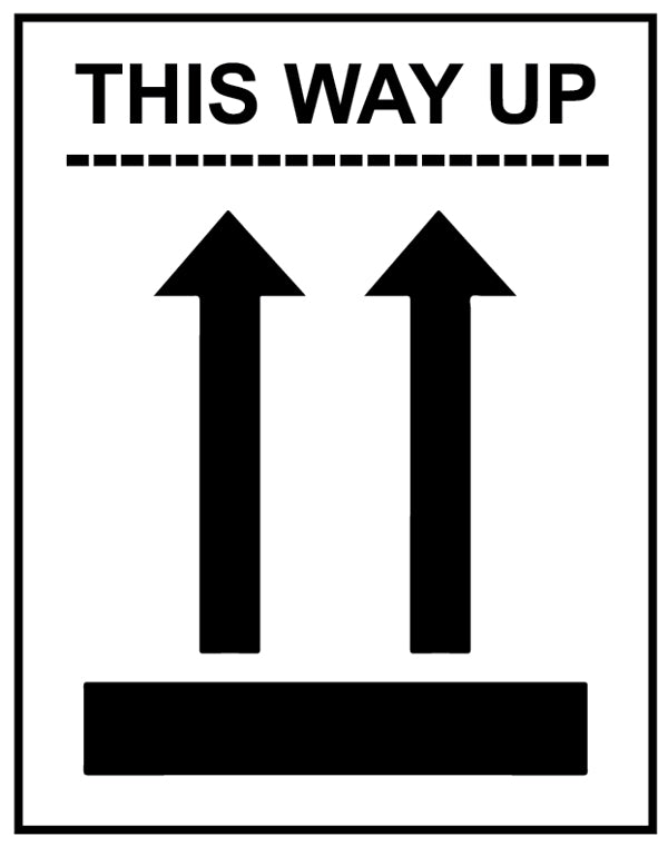 250 S/A labels 100x100mm This way up