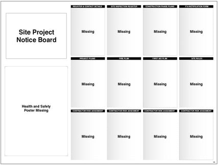 Site Notice Board with doc wallets (Site Info) 1430x1075 5mm pvc