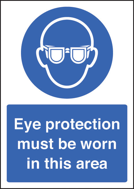 Eye protection must be worn - A4 rp