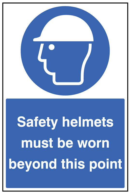 Safety helmets must be worn floor graphic 400x600mm