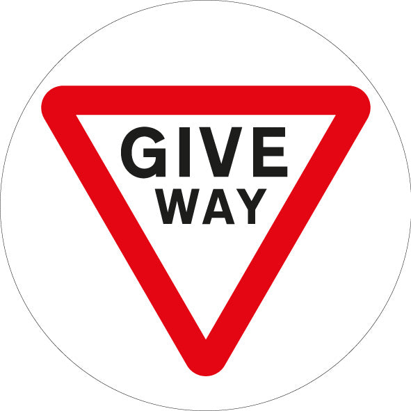 Stop give way floor graphic 400mm dia