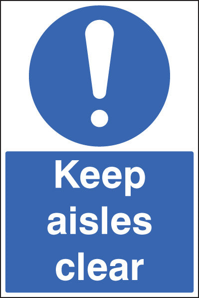 Keep aisles clear floor graphic 400x600mm