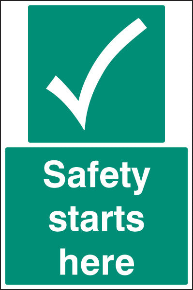 Safety starts here floor graphic 400x600mm