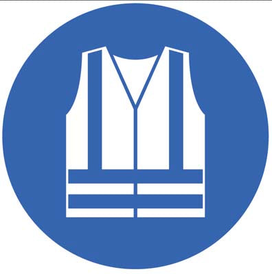 Hi-Vis symbol floor graphic 400mm dia