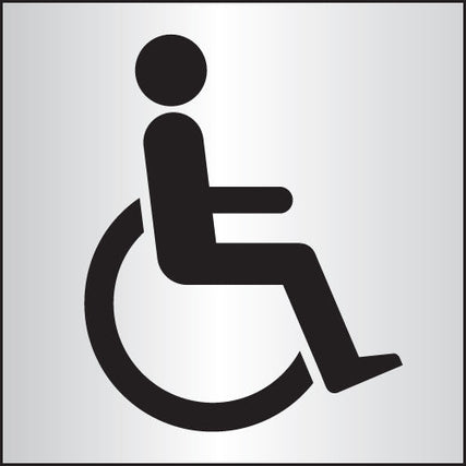 Disabled WC 140x140mm aluminium