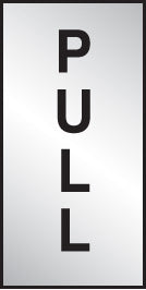 Pull 70x35mm Engraved aluminium effect pvc