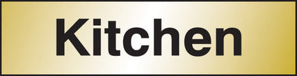 Kitchen 140x35mm Engraved brass effect pvc