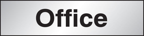 Office 140x35mm Engraved aluminium effect pvc