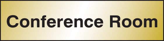 Conference room 140x35mm Engraved brass effect pvc