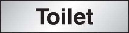 Toilet 140x35mm Engraved aluminium effect pvc
