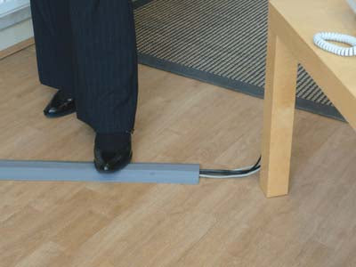 Economy Cable Cover 76mm x 14mm x 3metre (Grey rubber)