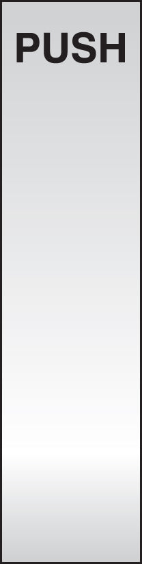 Push Engraved aluminium effect pvc door plate