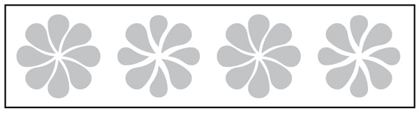 Glass safety highlighting frosted crystal decals 150x1000mm length - flower